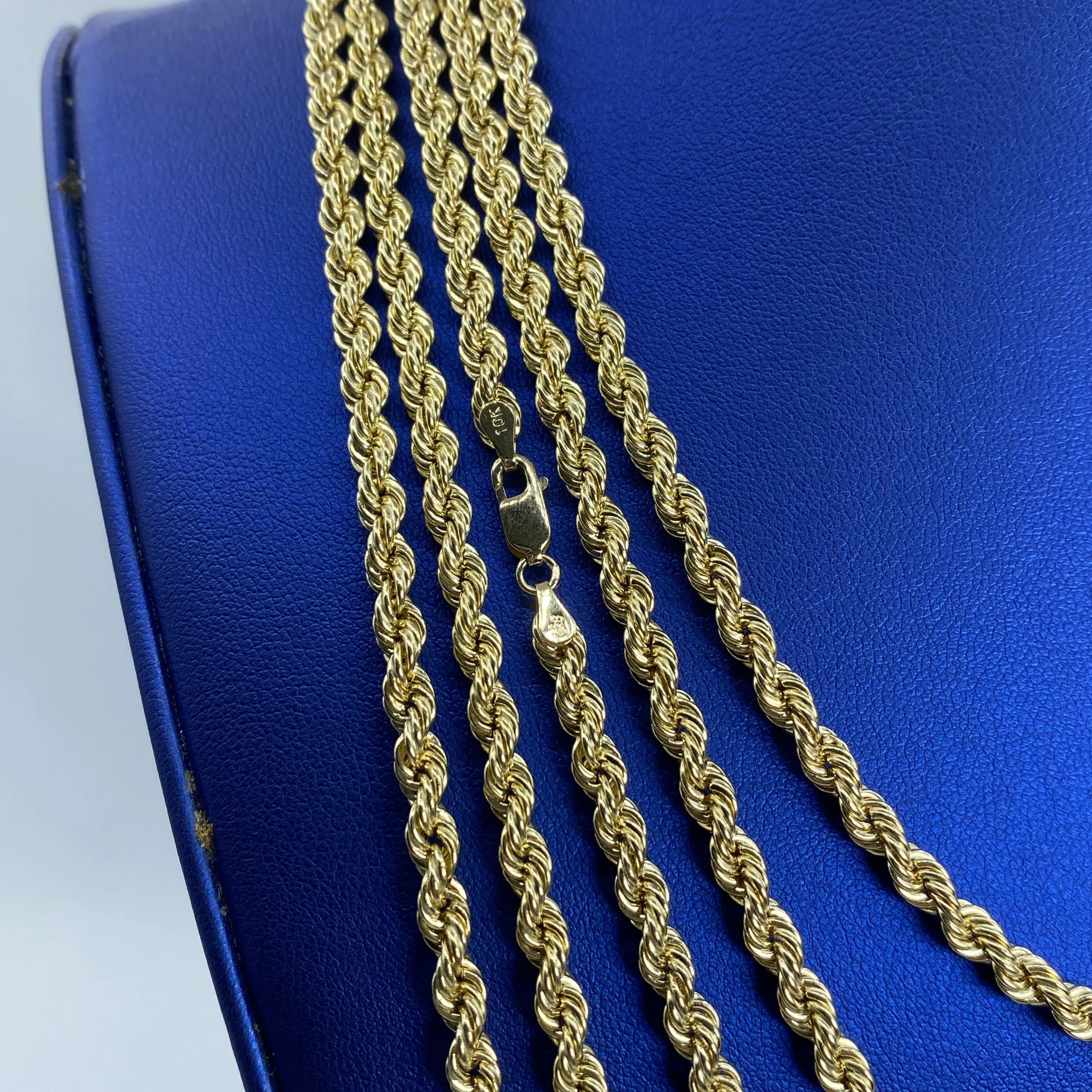 10K 4MM Rope Chain 18-26"