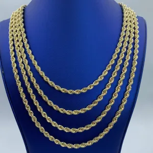 10K 5.5MM Rope Chain 20-26"