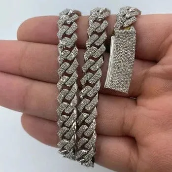 10K 9MM Cuban Link Diamond Chain 16-22"