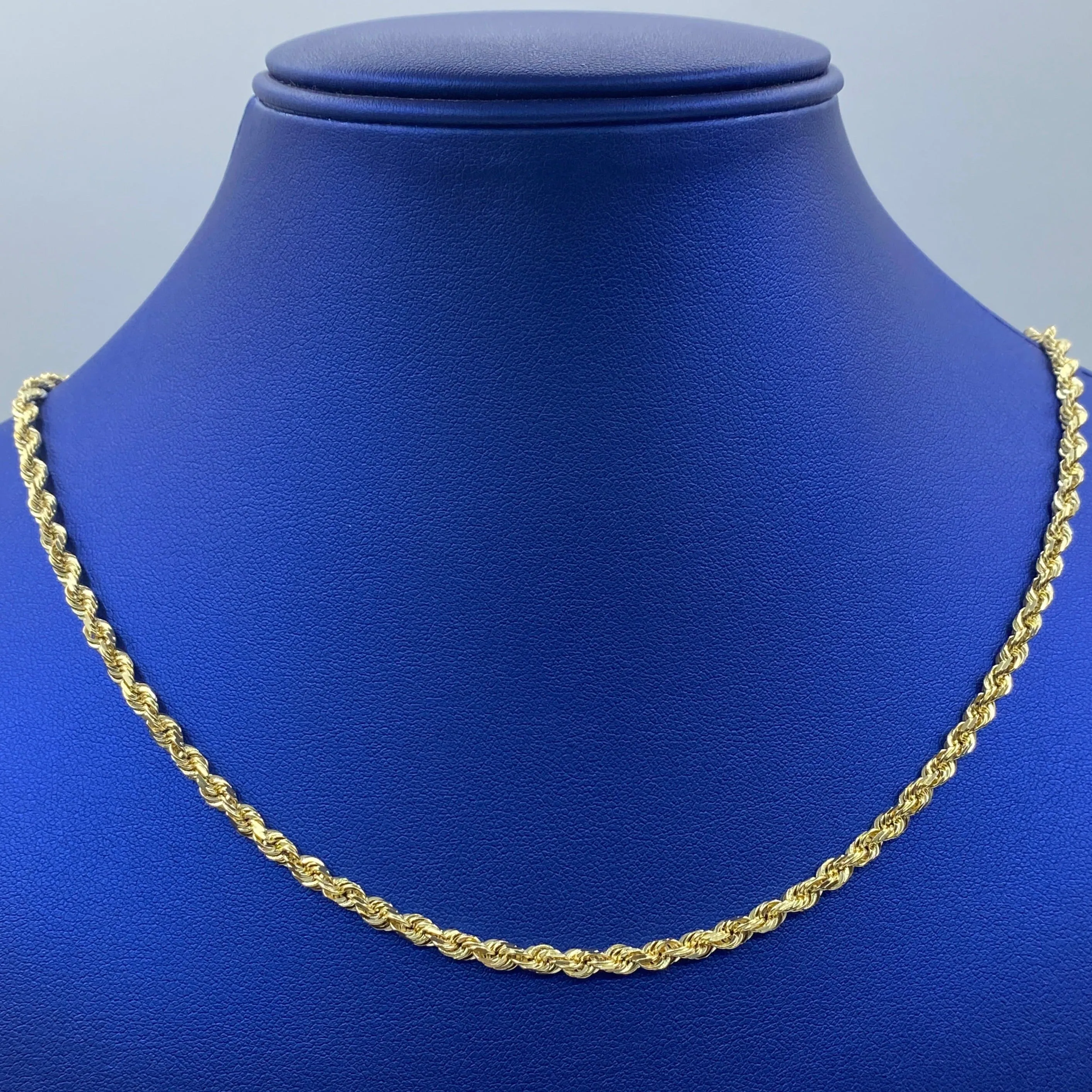 14K 3.8MM Solid Rope Chain 20"