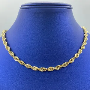 14K 5.6MM Rope Chain 16"
