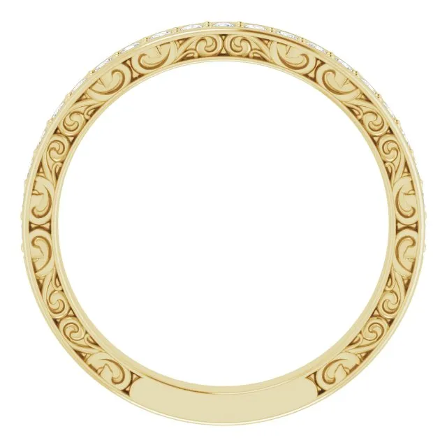 14k Gold 1/6 CTW Diamond Anniversary Band - White Rose or Yellow Gold