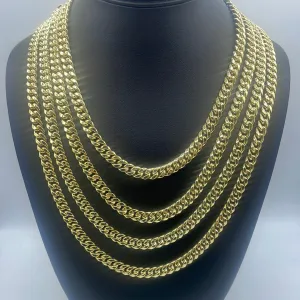 14K Gold 8MM Miami Cuban Link Chain 18-24”