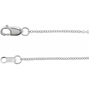 14K or Sterling Silver Gold Cable Chain 1mm