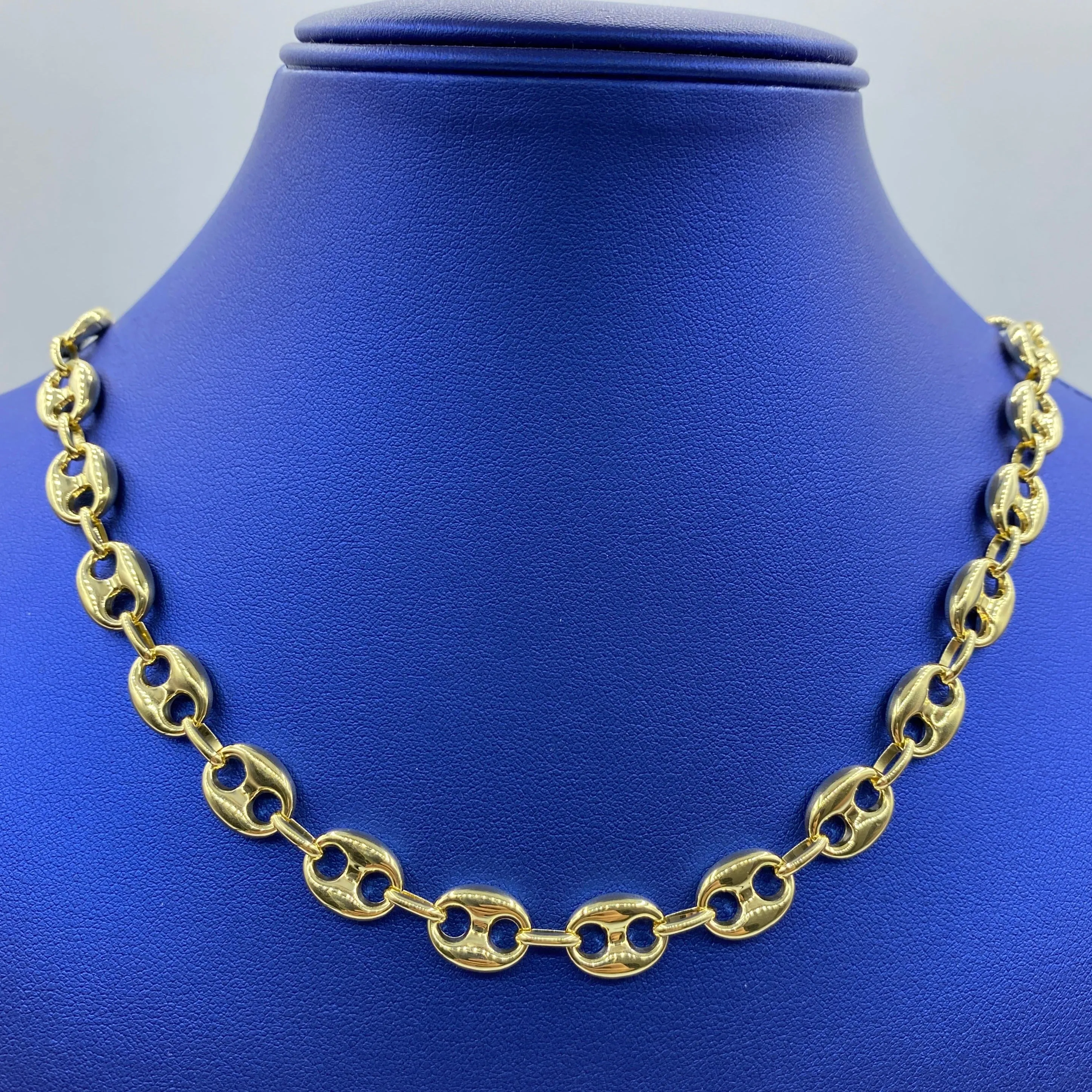14K Puffed Mariner Link Chain