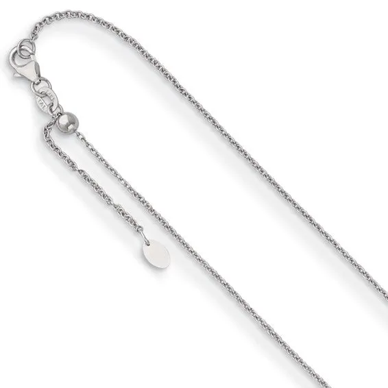 14KWCH 14k White Gold Chain Options for Customizations