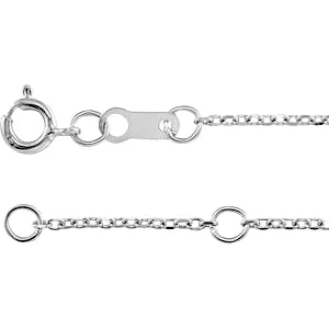 14KWCH 14k White Gold Chain Options for Customizations