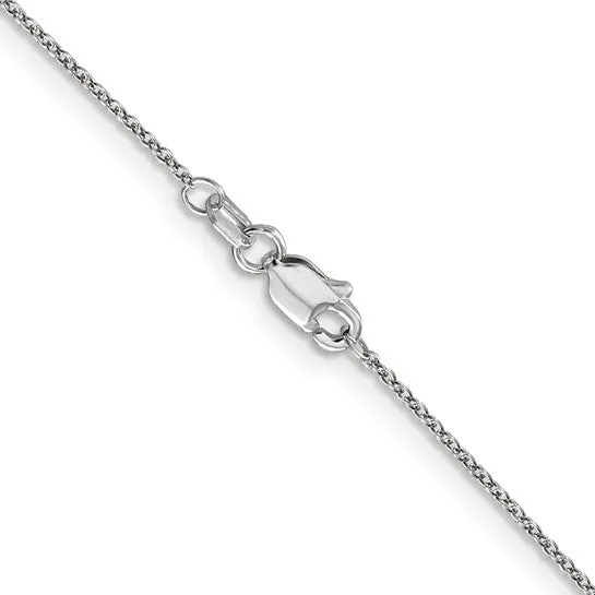 14KWCH 14k White Gold Chain Options for Customizations
