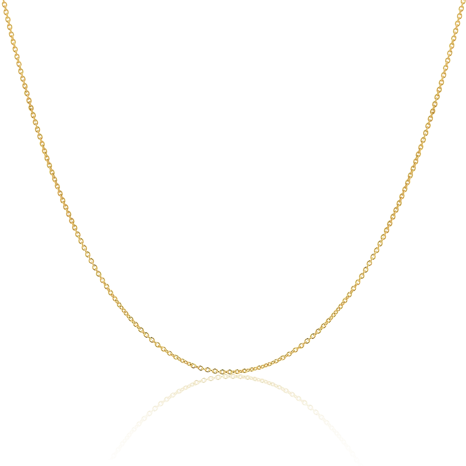14KY Gold 1.3 mm Cable Chain, 18"