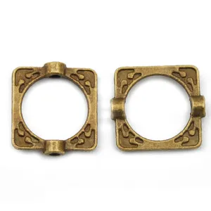 16*14mm Vintage antique bronze Zinc alloy beads,square,sold 200 pcs per pkg