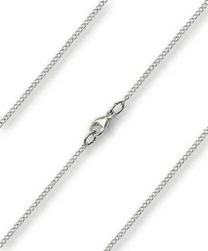 18 inch Sterling Silver Lite Curb Chain with Lobster Claw - Carded