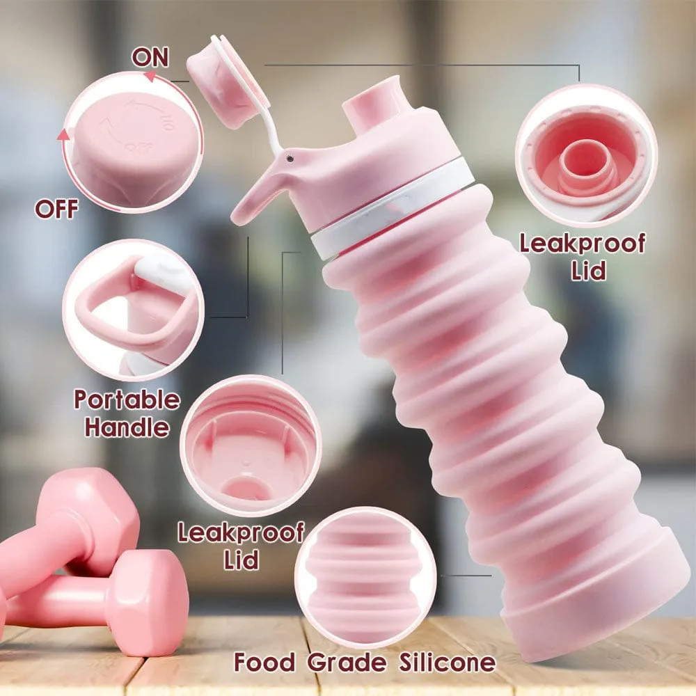 18 oz BPA-Free Collapsible Water Bottles