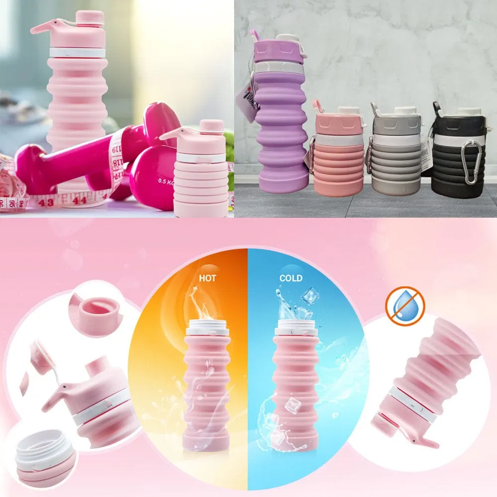 18 oz BPA-Free Collapsible Water Bottles