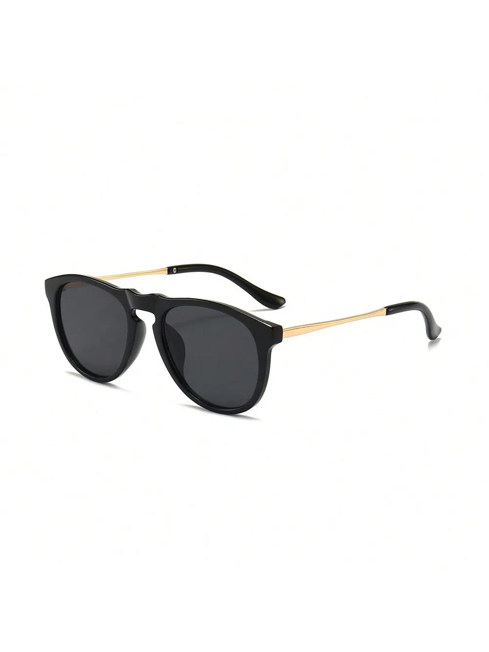 1pc Trendy Sunglasses, Fashion Metal Frame, Personality Oversize Design, Unisex