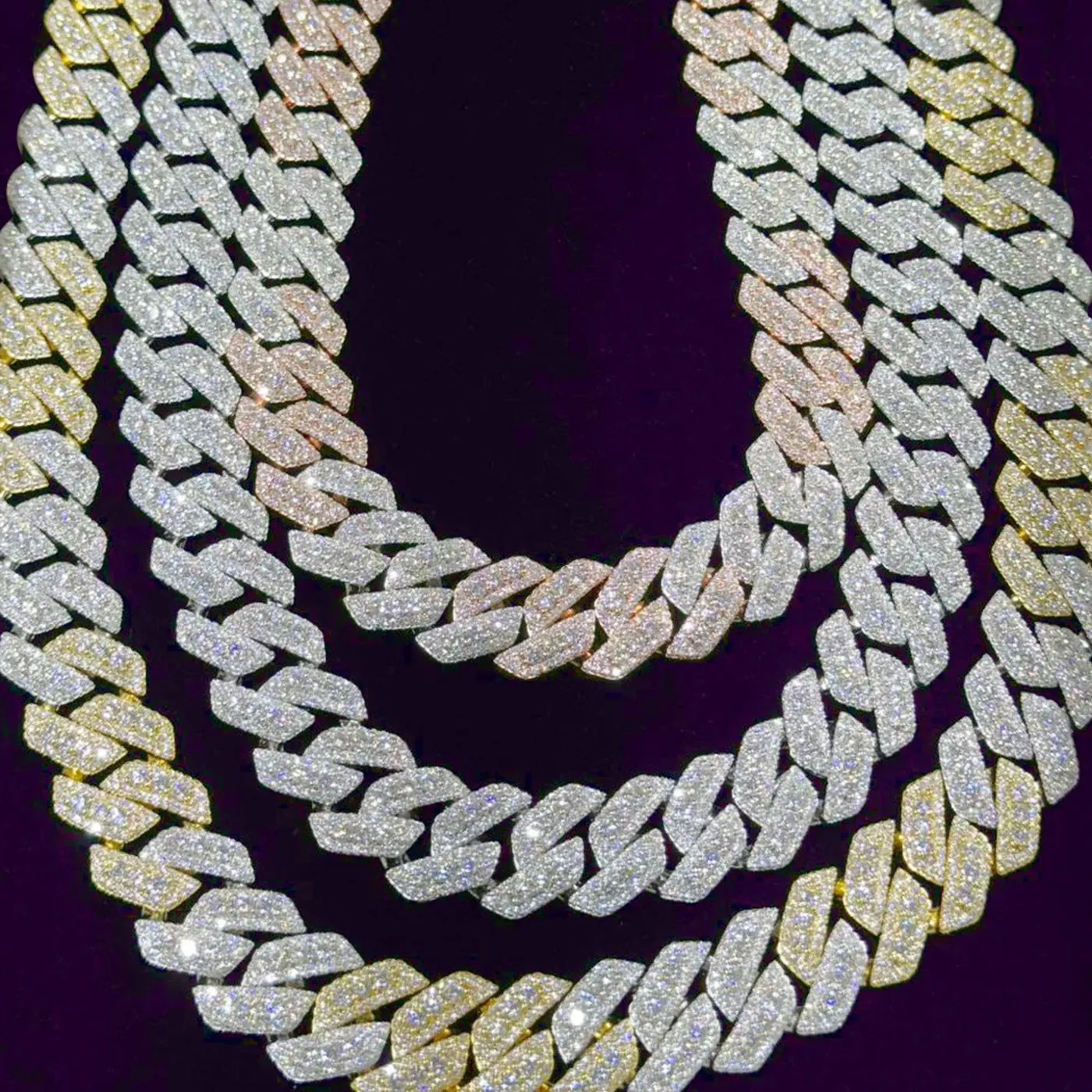 20mm Miami Cuban Moissanite Diamond Chain 22" Custom Necklace