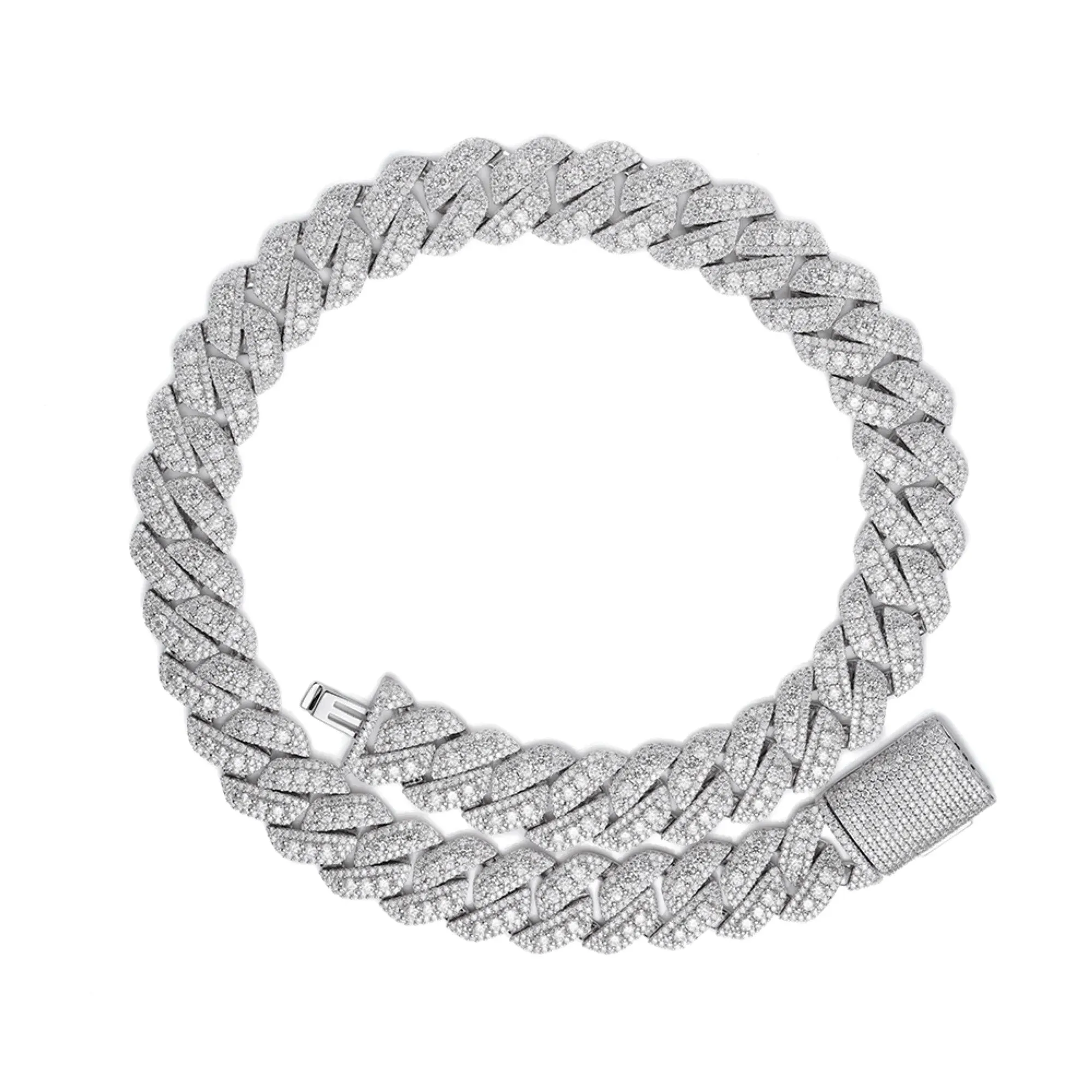 20mm Miami Cuban Moissanite Diamond Chain 22" Custom Necklace
