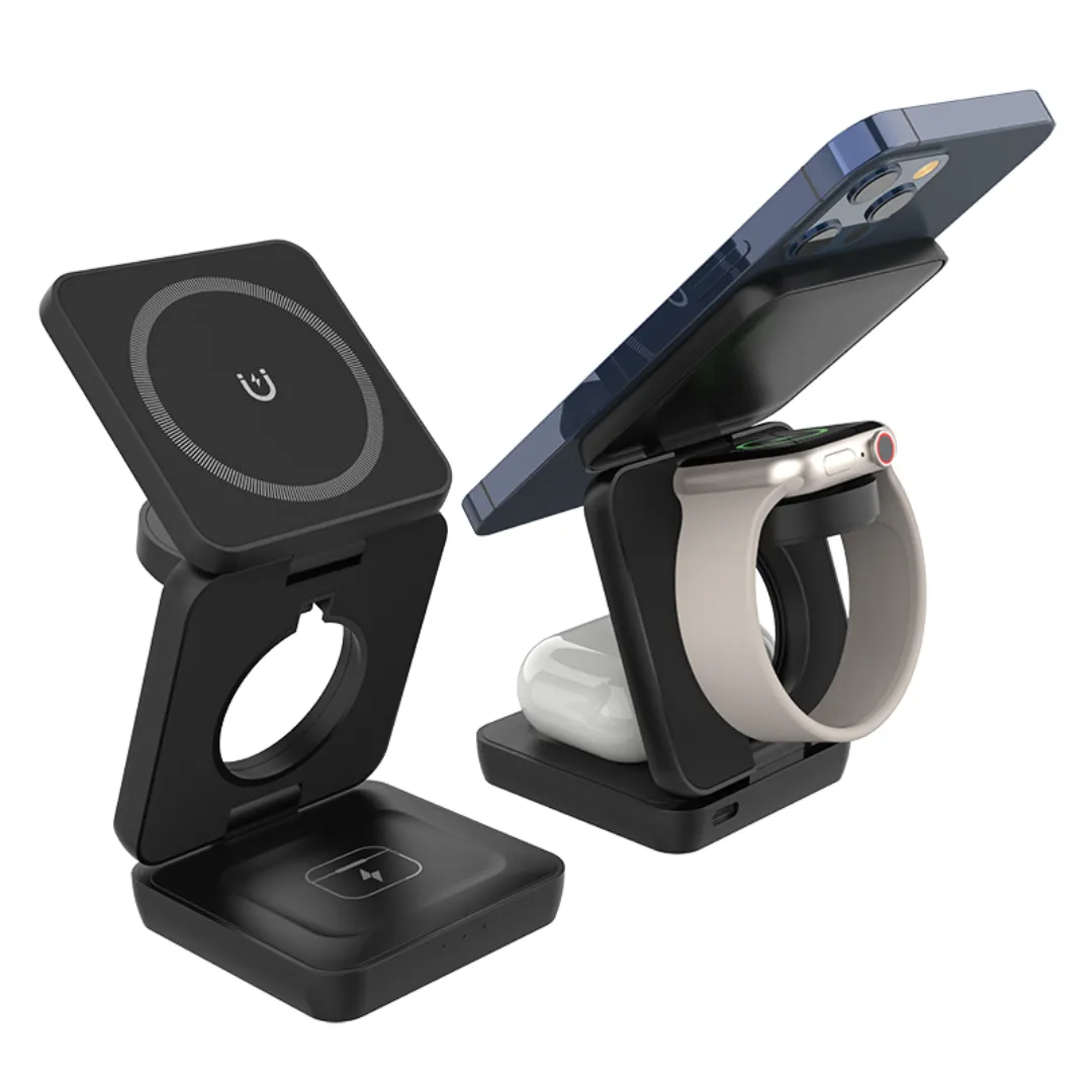 3-in-1 Foldable Magnetic Wireless Charging Station
