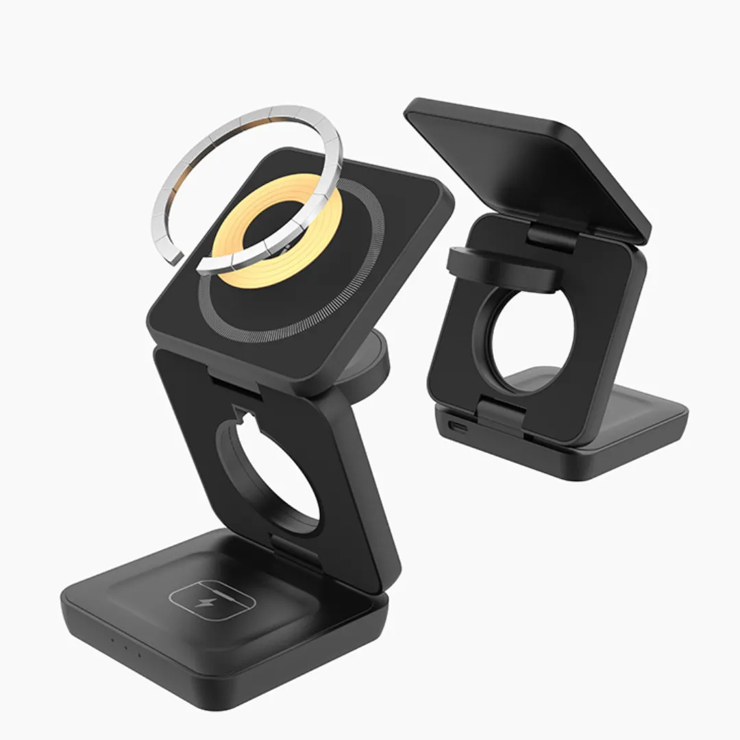 3-in-1 Foldable Magnetic Wireless Charging Station