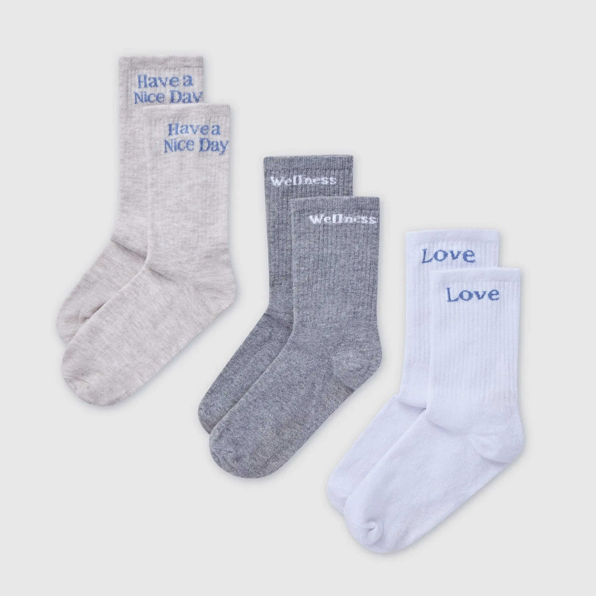 3 PACK SOCKS - NEUTRAL