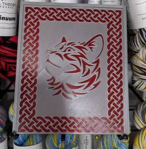 3D printed Notions Box--Cat