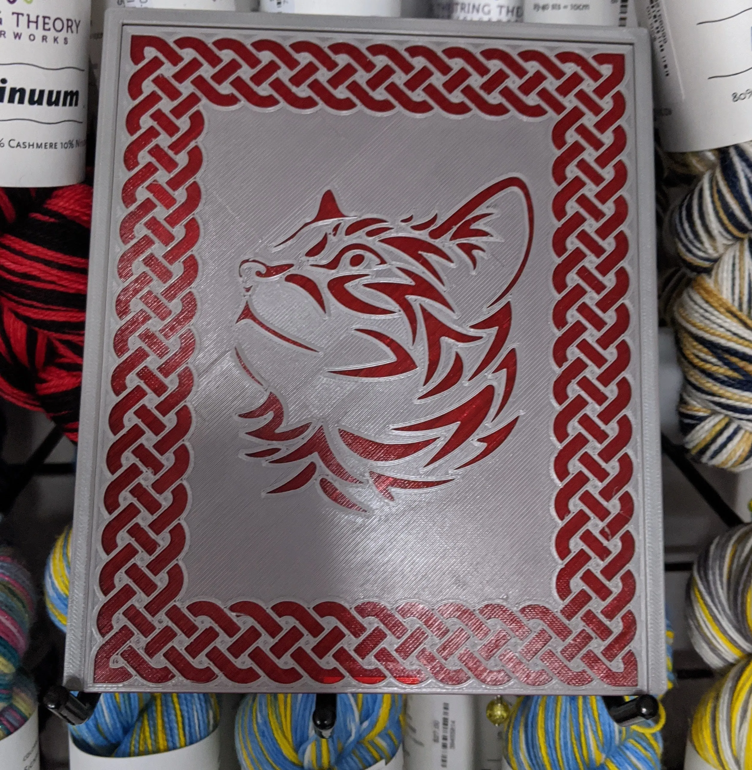 3D printed Notions Box--Cat