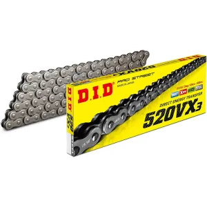 520VX3 x 106FB X'Ring solid bush chain w/ FJ clip link DID (520VX3106)
