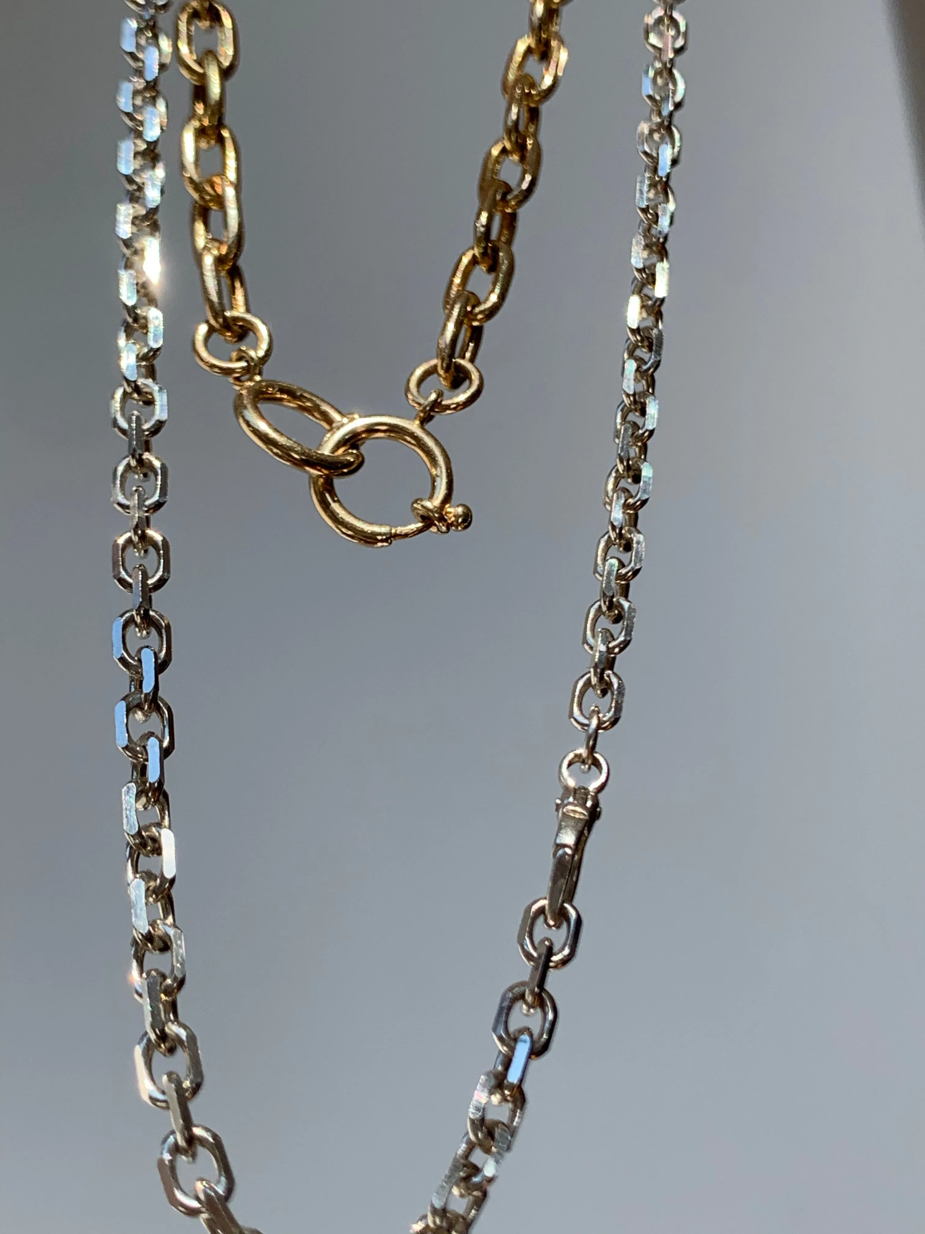5.8mm Elongated Hollow 14k Gold Chain Necklace