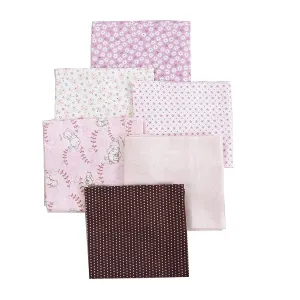 6-Pack Unisex Baby Cotton Flannel Receiving Blankets - N/a Multi Color