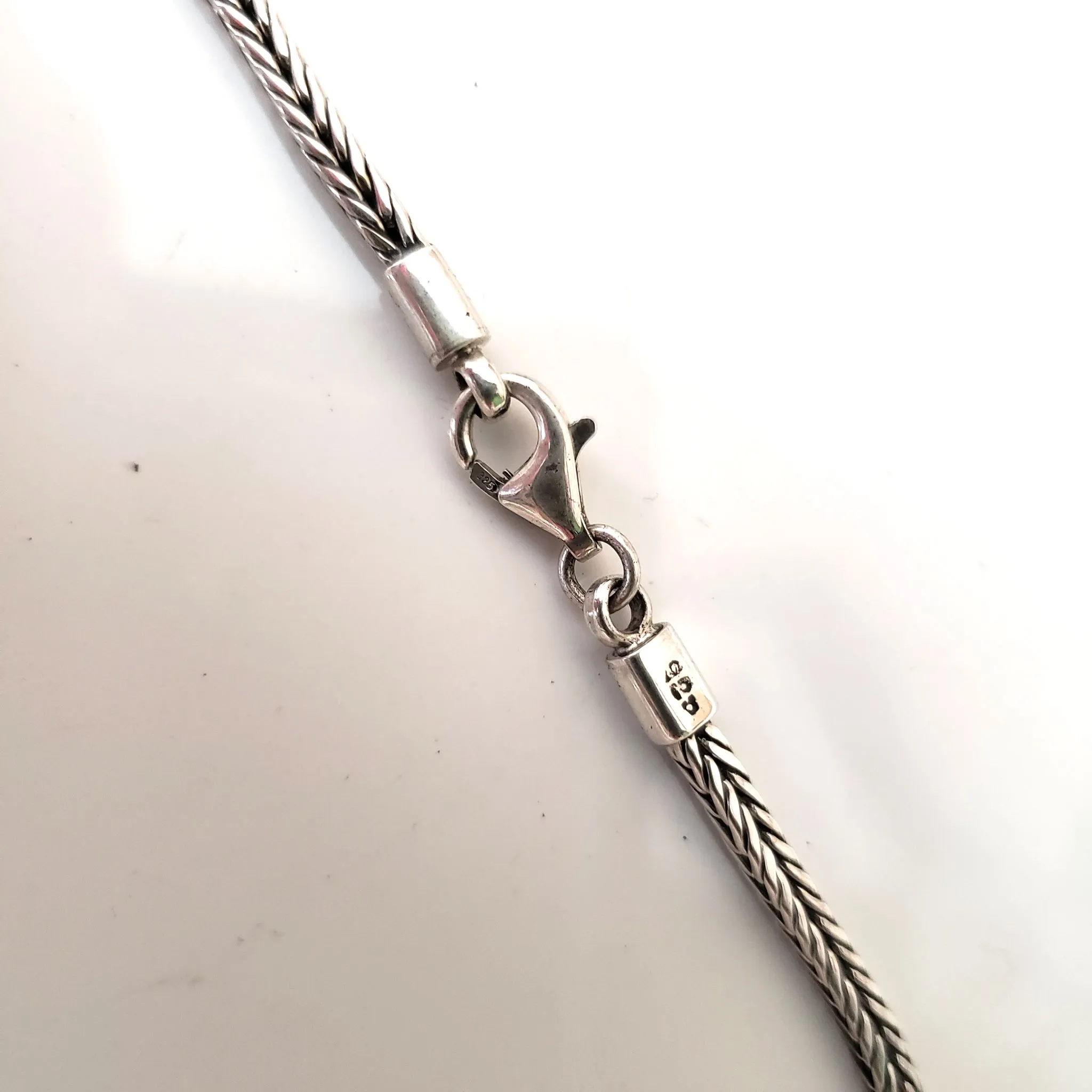 925 Silver Foxtail Square Fashion Chain