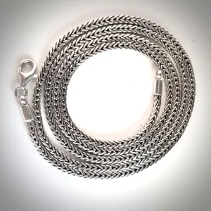 925 Silver Foxtail Square Fashion Chain