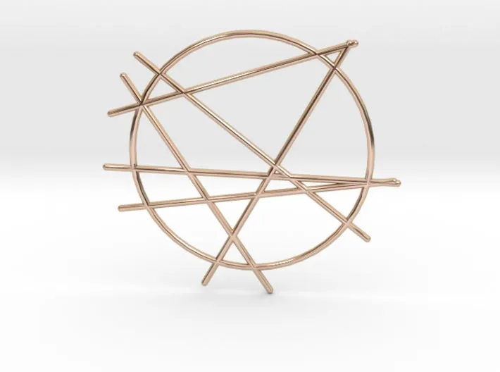Abstract Line Pendant (Metal)