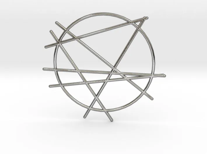 Abstract Line Pendant (Metal)