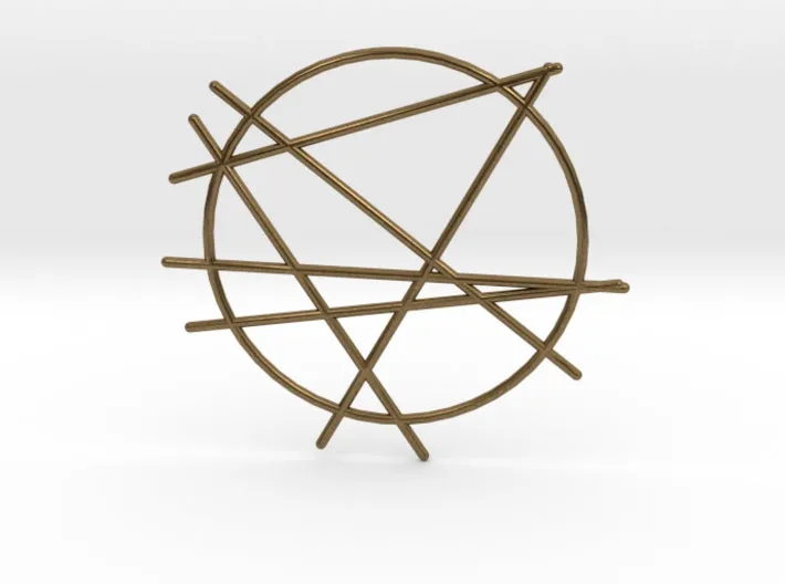 Abstract Line Pendant (Metal)