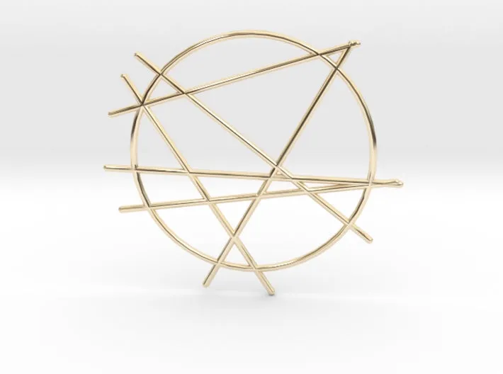 Abstract Line Pendant (Metal)