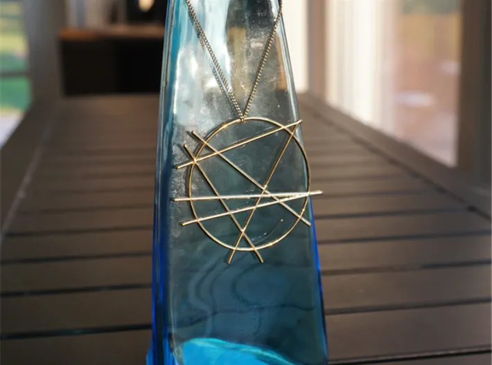 Abstract Line Pendant (Metal)