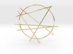 Abstract Line Pendant (Metal)