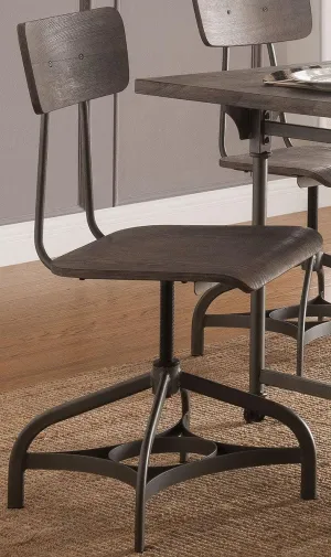 Acme Furniture Jonquil Swivel Side Chair  in Gray Oak and Sandy Gray (Set of 2) 70277