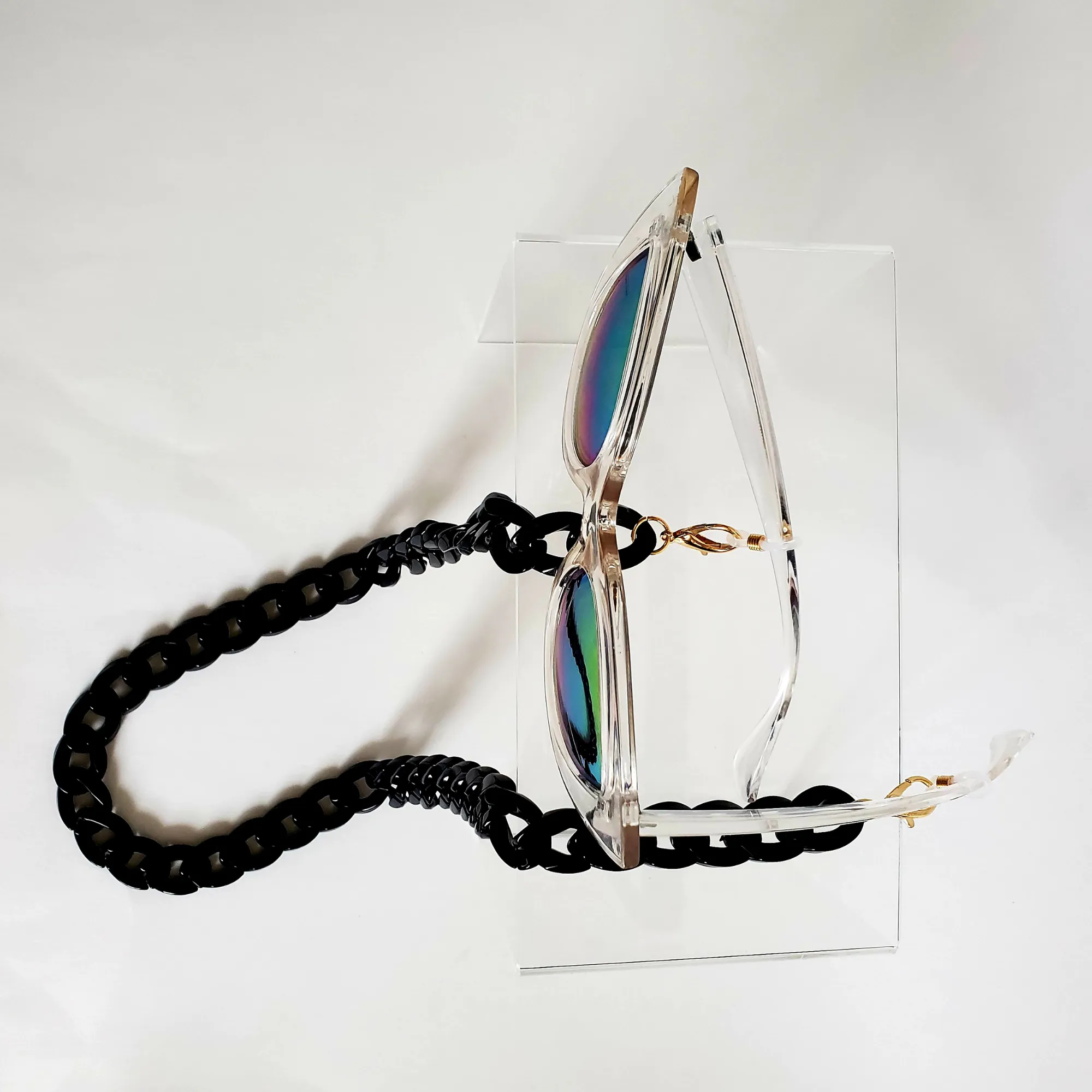 Acrylic Glasses Chain- Black