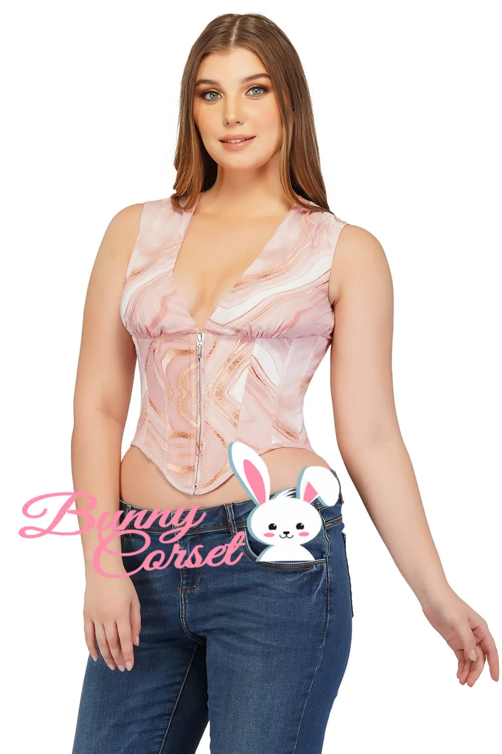 Adelynn Printed Underbust Corset