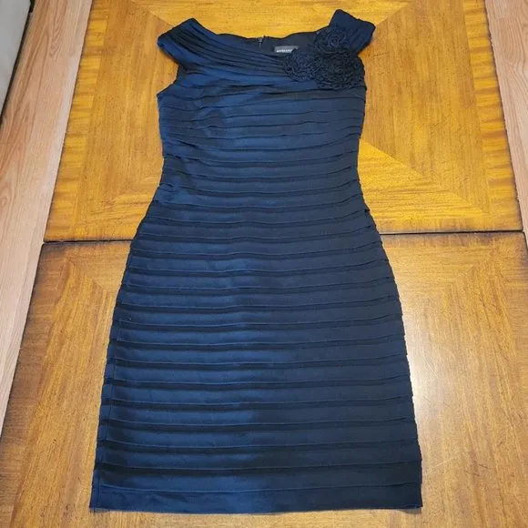 Adrianna Papell Black Layered Dress