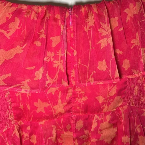 Amanda Uprichard Floral Red Off-Shoulder Dress