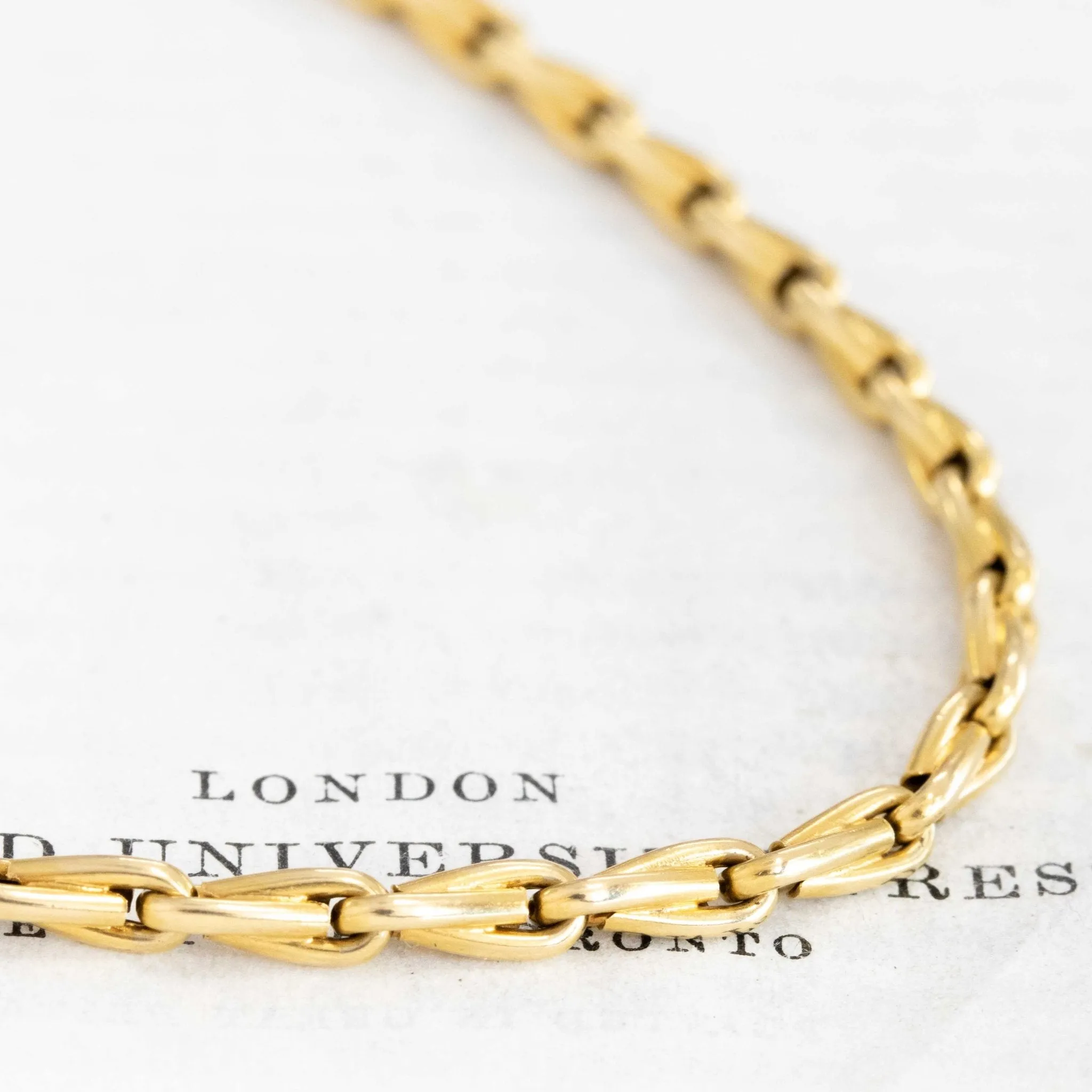 Antique Yellow Gold Long Chain, French
