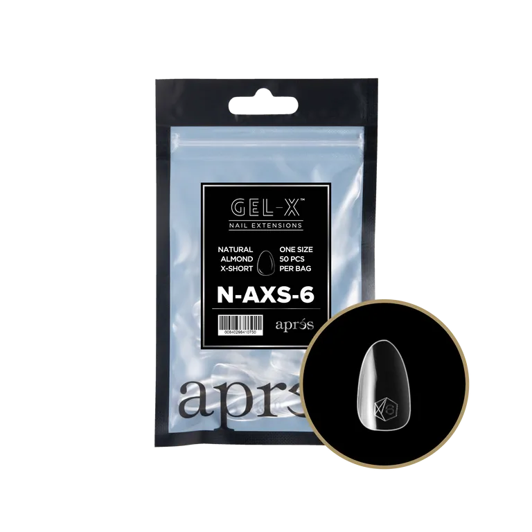 APRES - GEL-X® NATURAL ALMOND EXTRA SHORT REFILL TIP BAG 2.0