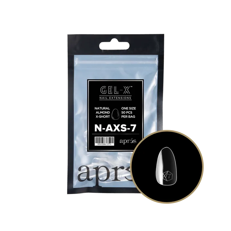 APRES - GEL-X® NATURAL ALMOND EXTRA SHORT REFILL TIP BAG 2.0