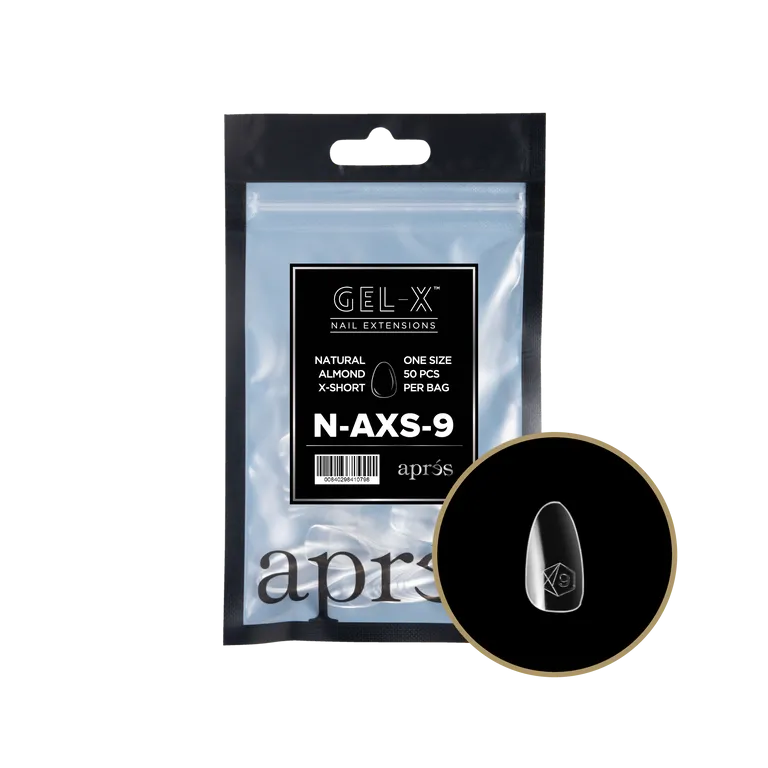 APRES - GEL-X® NATURAL ALMOND EXTRA SHORT REFILL TIP BAG 2.0