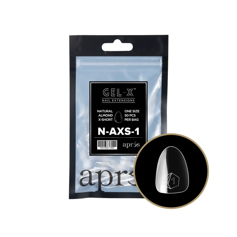 APRES - GEL-X® NATURAL ALMOND EXTRA SHORT REFILL TIP BAG 2.0