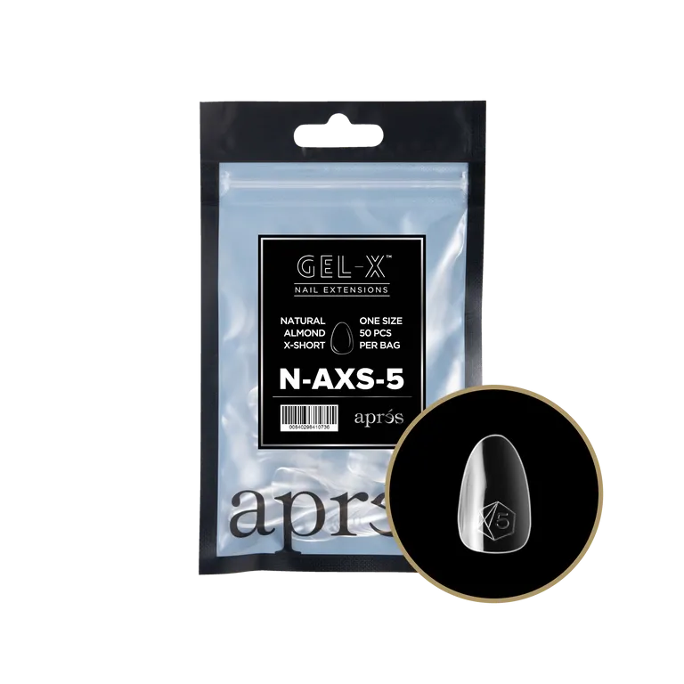 APRES - GEL-X® NATURAL ALMOND EXTRA SHORT REFILL TIP BAG 2.0