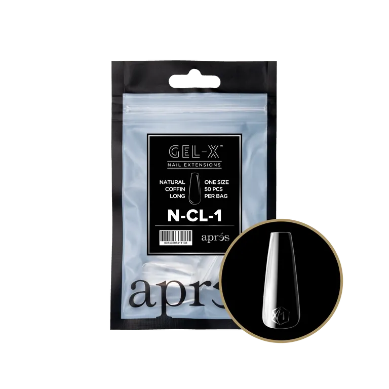 APRES - GEL-X® NATURAL COFFIN LONG REFILL TIP BAG 2.0