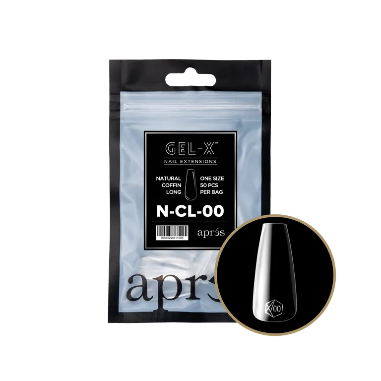 APRES - GEL-X® NATURAL COFFIN LONG REFILL TIP BAG 2.0