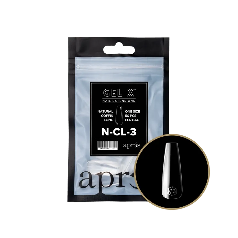 APRES - GEL-X® NATURAL COFFIN LONG REFILL TIP BAG 2.0